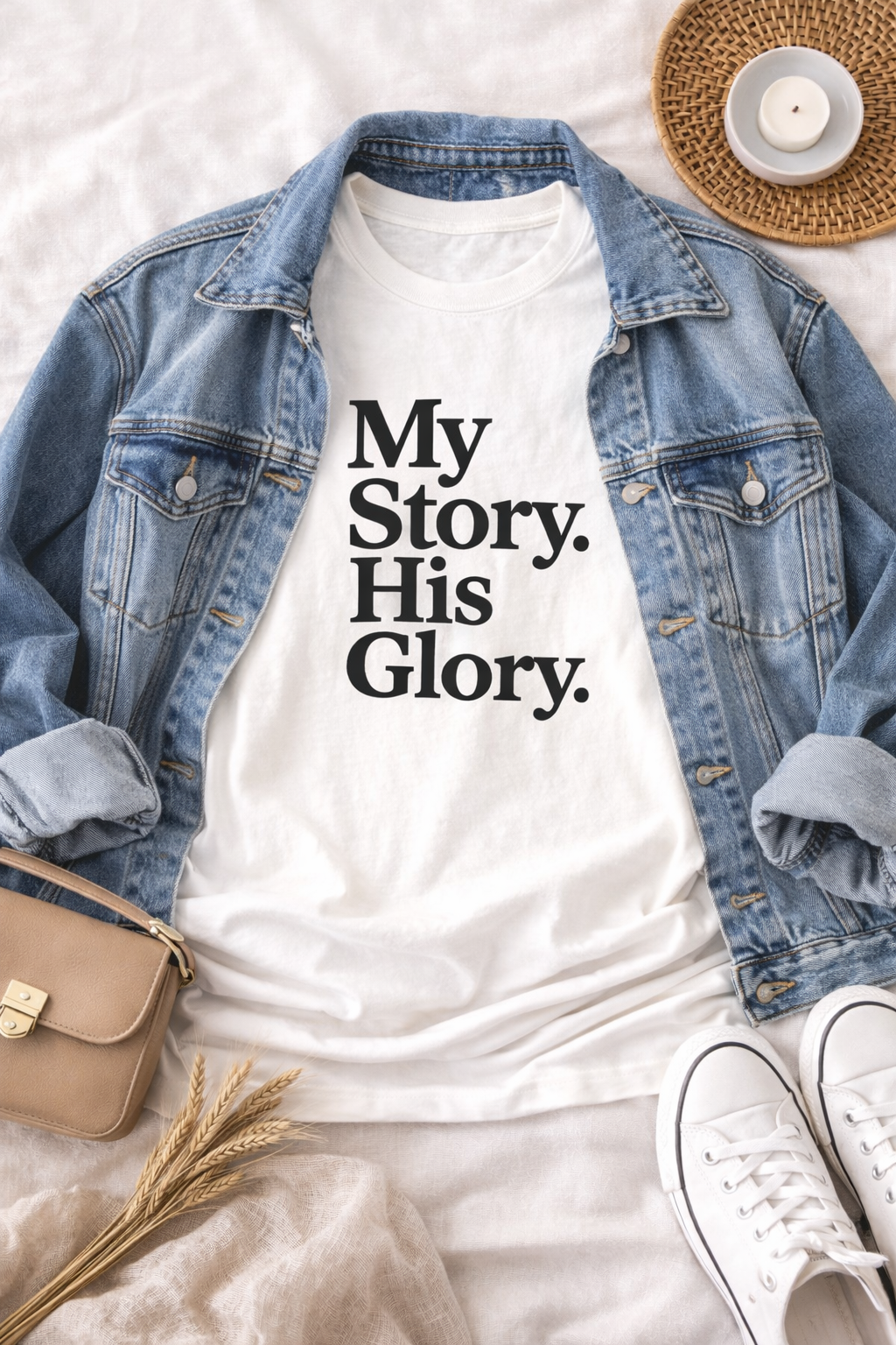 My Story-His Glory-Faith -Based Christian T-shirt - Basic Belief, LLC